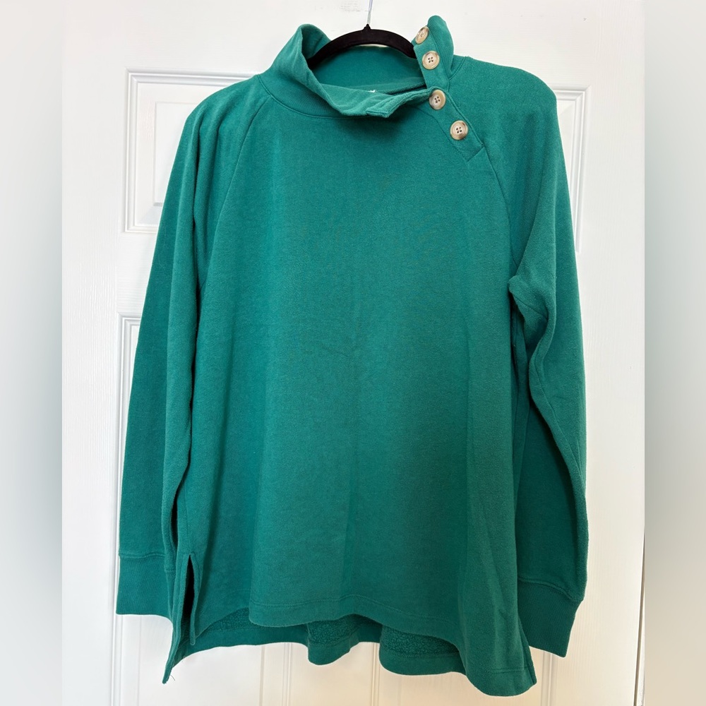 J. Crew Green Lightweight Sweatshirt